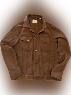 Billy Reid Tupelo Trucker Brown Herringbone Jacket